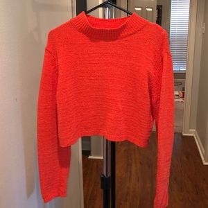 Wild fable orange cropped sweater!
